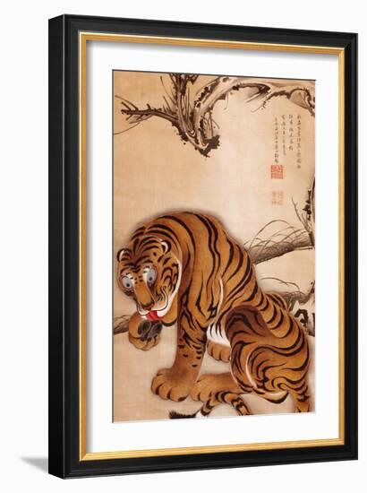 Tiger-Jakuchu Ito-Framed Premium Giclee Print