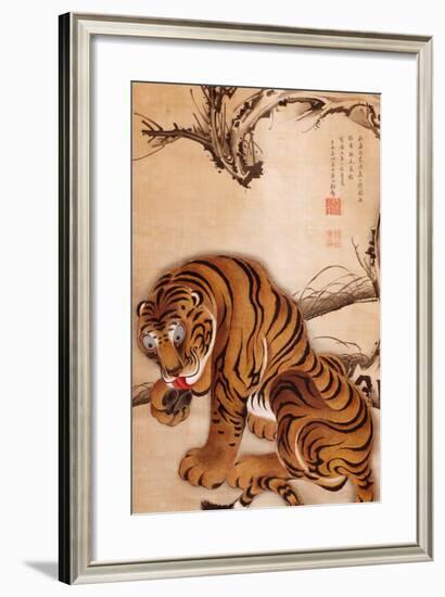 Tiger-Jakuchu Ito-Framed Giclee Print