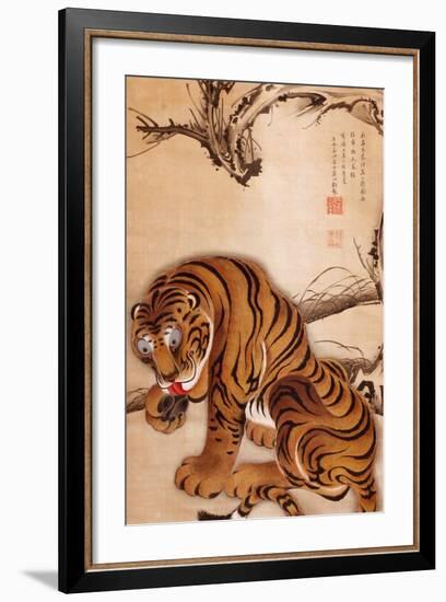 Tiger-Jakuchu Ito-Framed Giclee Print