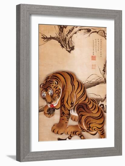 Tiger-Jakuchu Ito-Framed Giclee Print