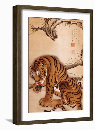 Tiger-Jakuchu Ito-Framed Giclee Print
