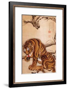 Tiger-Jakuchu Ito-Framed Giclee Print