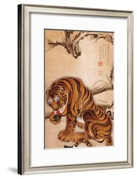 Tiger-Jakuchu Ito-Framed Giclee Print