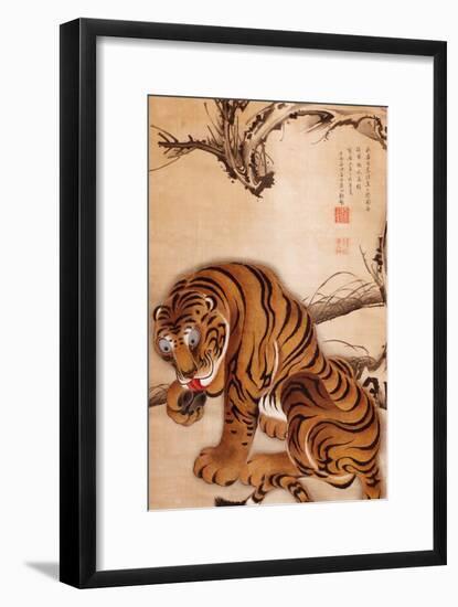 Tiger-Jakuchu Ito-Framed Giclee Print