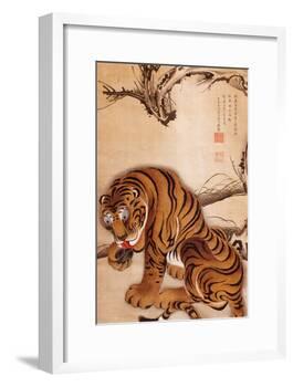 Tiger-Jakuchu Ito-Framed Giclee Print