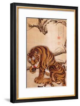 Tiger-Jakuchu Ito-Framed Giclee Print