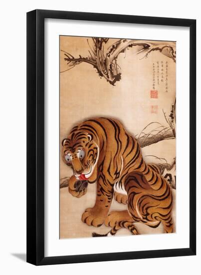 Tiger-Jakuchu Ito-Framed Giclee Print