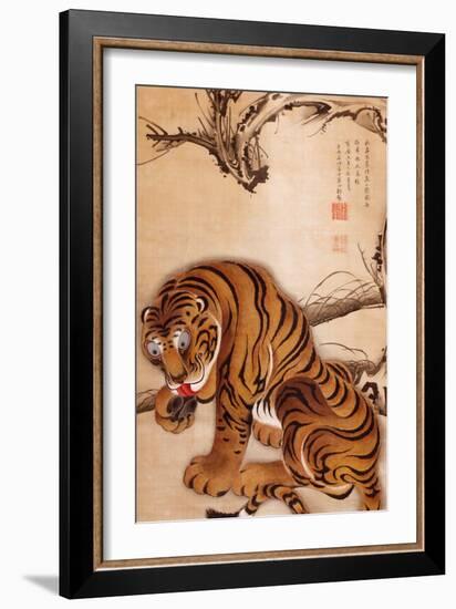 Tiger-Jakuchu Ito-Framed Giclee Print