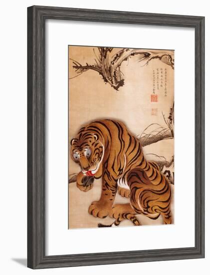 Tiger-Jakuchu Ito-Framed Giclee Print