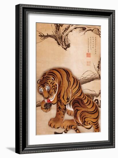 Tiger-Jakuchu Ito-Framed Giclee Print