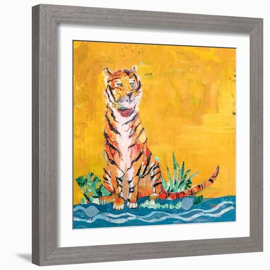 Tiger-Kellie Day-Framed Art Print