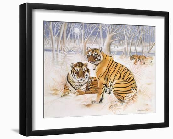 Tigers in the Snow, 2005-E.B. Watts-Framed Giclee Print