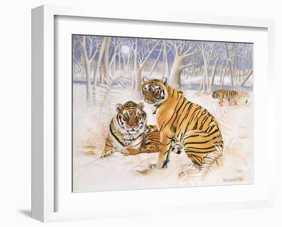 Tigers in the Snow, 2005-E.B. Watts-Framed Giclee Print