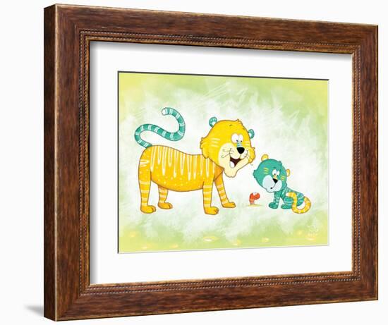 Tiggy Too-Blue Fish-Framed Art Print