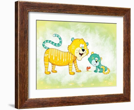 Tiggy Too-Blue Fish-Framed Art Print