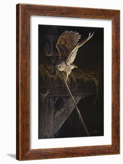 Tight Rope Barn Owl-Wilhelm Goebel-Framed Giclee Print