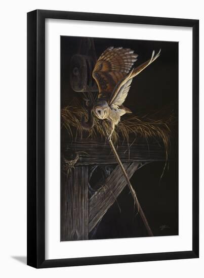 Tight Rope Barn Owl-Wilhelm Goebel-Framed Giclee Print