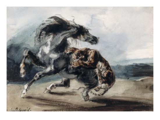 Tigre Attaquant Un Cheval Sauvage Giclee Print Eugene Delacroix Art Com Tigre Attaquant Un Cheval Sauvage Giclee Print Eugene Delacroix Art Com