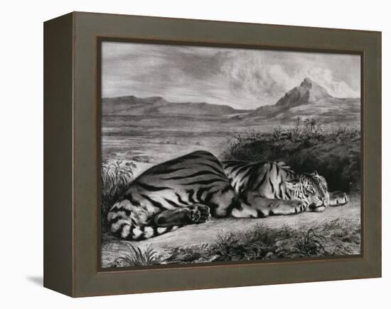 Tigre royal-Eugene Delacroix-Framed Premier Image Canvas