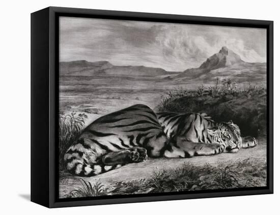 Tigre royal-Eugene Delacroix-Framed Premier Image Canvas