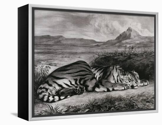 Tigre royal-Eugene Delacroix-Framed Premier Image Canvas