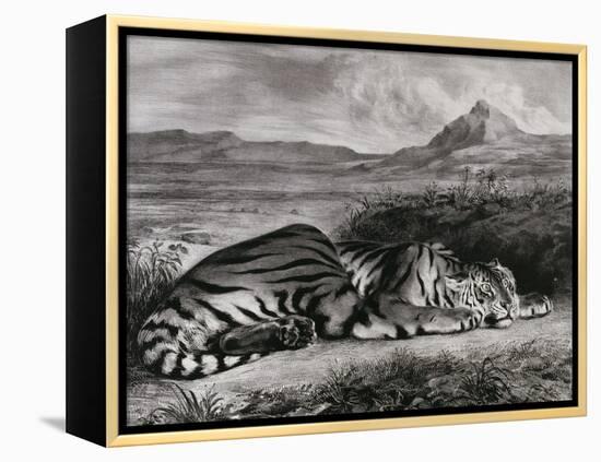 Tigre royal-Eugene Delacroix-Framed Premier Image Canvas