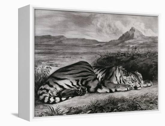 Tigre royal-Eugene Delacroix-Framed Premier Image Canvas