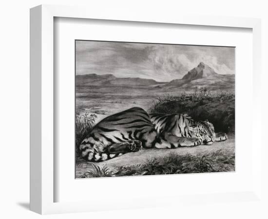 Tigre royal-Eugene Delacroix-Framed Giclee Print