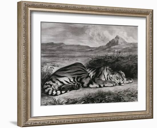 Tigre royal-Eugene Delacroix-Framed Giclee Print