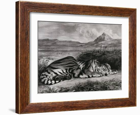 Tigre royal-Eugene Delacroix-Framed Giclee Print