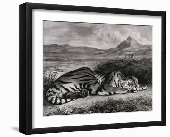 Tigre royal-Eugene Delacroix-Framed Giclee Print