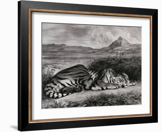 Tigre royal-Eugene Delacroix-Framed Giclee Print