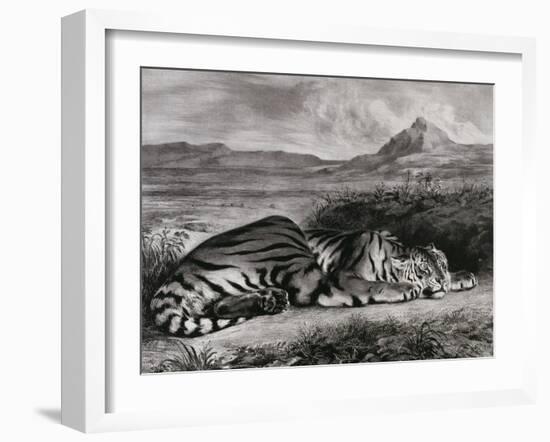 Tigre royal-Eugene Delacroix-Framed Giclee Print