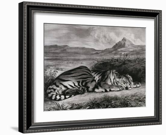 Tigre royal-Eugene Delacroix-Framed Giclee Print