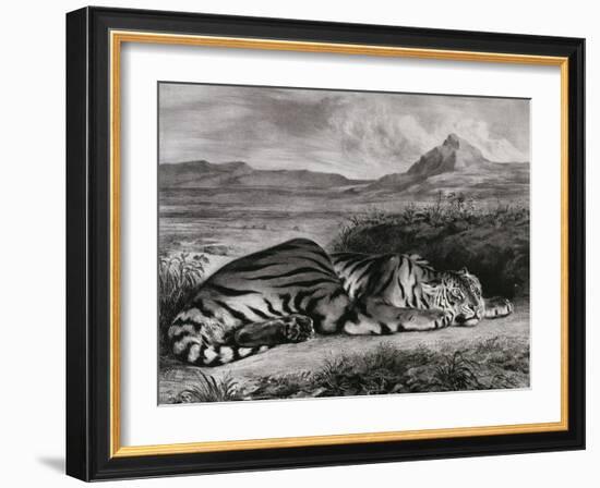 Tigre royal-Eugene Delacroix-Framed Giclee Print