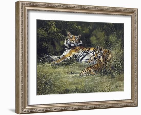 Tigress and Cubs-Spencer Hodge-Framed Giclee Print