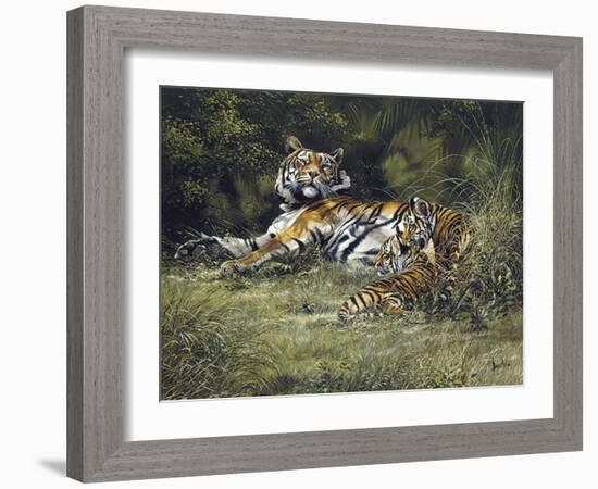 Tigress and Cubs-Spencer Hodge-Framed Giclee Print