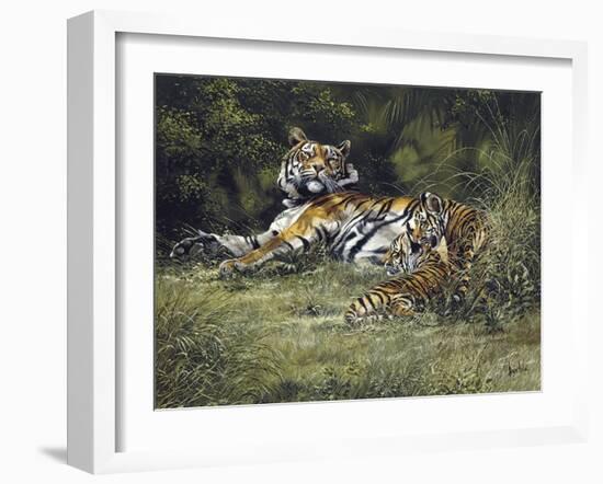 Tigress and Cubs-Spencer Hodge-Framed Giclee Print