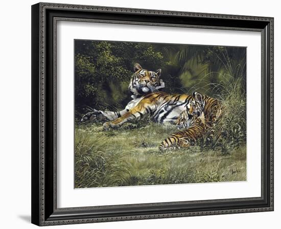 Tigress and Cubs-Spencer Hodge-Framed Giclee Print