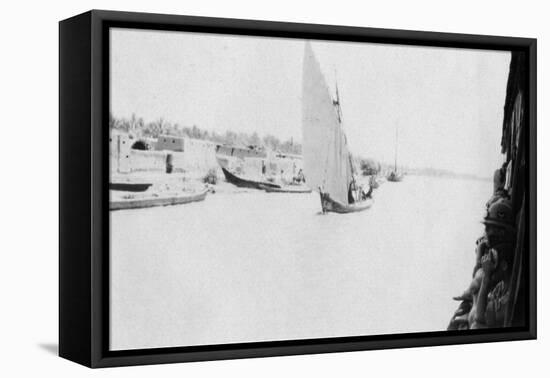 Tigris River, Baghdad, Iraq, 1917-1919-null-Framed Premier Image Canvas