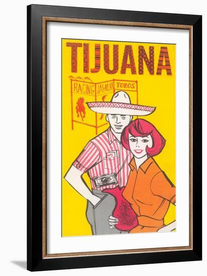 Tijuana Travel Poster with Gringos-null-Framed Art Print