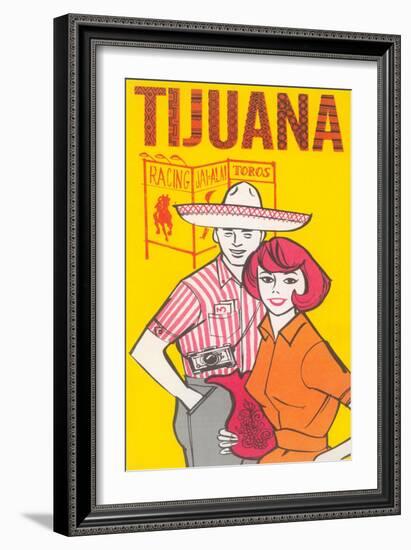 Tijuana Travel Poster with Gringos-null-Framed Art Print