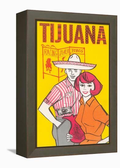 Tijuana Travel Poster with Gringos-null-Framed Stretched Canvas