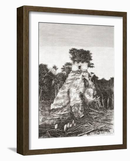 Tikal, Guatemala, Central America: the Temple of the Jaguar-null-Framed Giclee Print