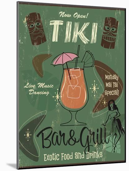 Tiki Bar and Grill B-Fiona Stokes-Gilbert-Mounted Giclee Print