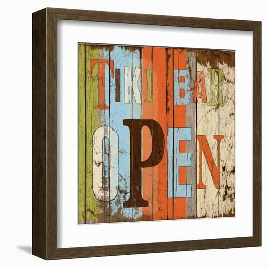 Tiki Bar Open-Elizabeth Medley-Framed Art Print