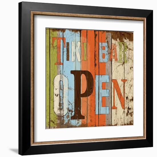 Tiki Bar Open-Elizabeth Medley-Framed Art Print