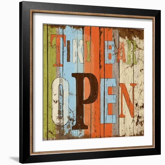 Tiki Bar Open-Elizabeth Medley-Framed Art Print