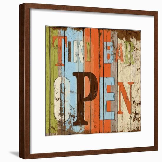 Tiki Bar Open-Elizabeth Medley-Framed Art Print