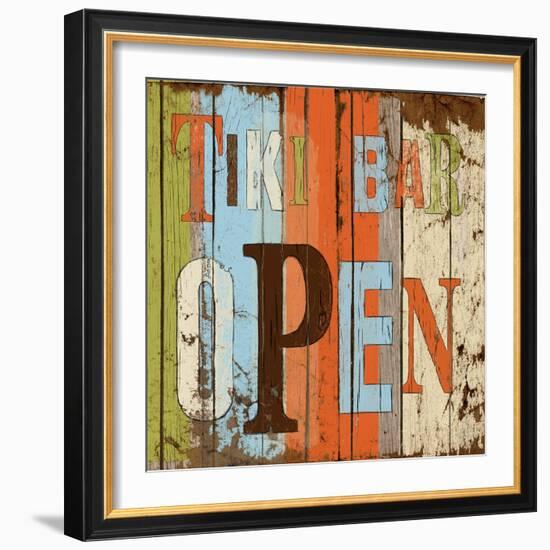 Tiki Bar Open-Elizabeth Medley-Framed Art Print